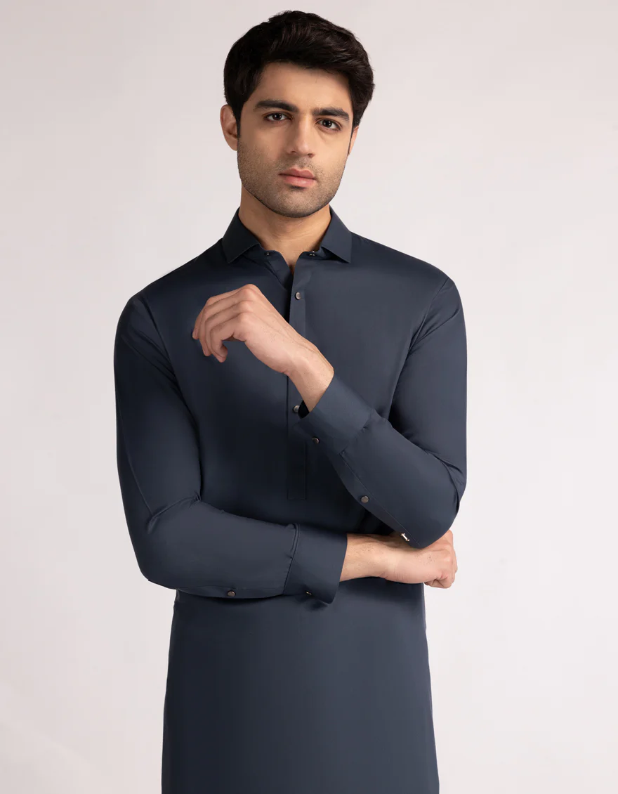 BLUE BLENDED KAMEEZ SHALWAR | JJKS-A-33562/S26/JJ9947-PN - Image 2