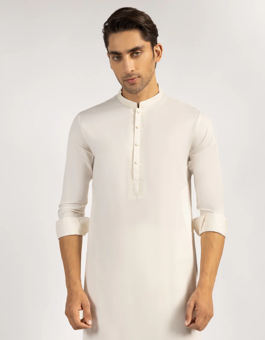 CREAM BLENDED KAMEEZ SHALWAR | JJKS-A-33605/S25/JJ10237-SF - Image 2