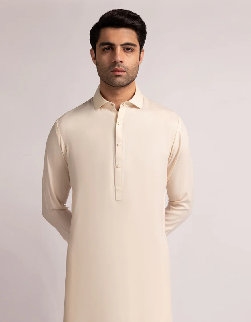 CREAM BLENDED KAMEEZ SHALWAR | JJKS-A-33661/S25/JJ10420-PN - Image 2