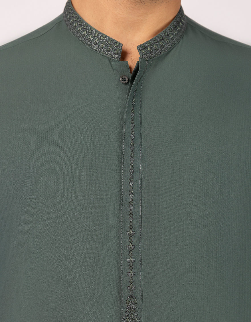 GREEN KAMEEZ SHALWAR | JJKS-A-33688/S25/JJ9944-SF - Image 3