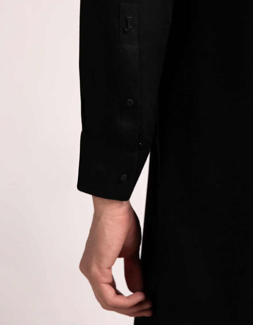 BLACK BLENDED KAMEEZ SHALWAR | JJKS-A-33722/S25/JJ10418-SF - Image 4