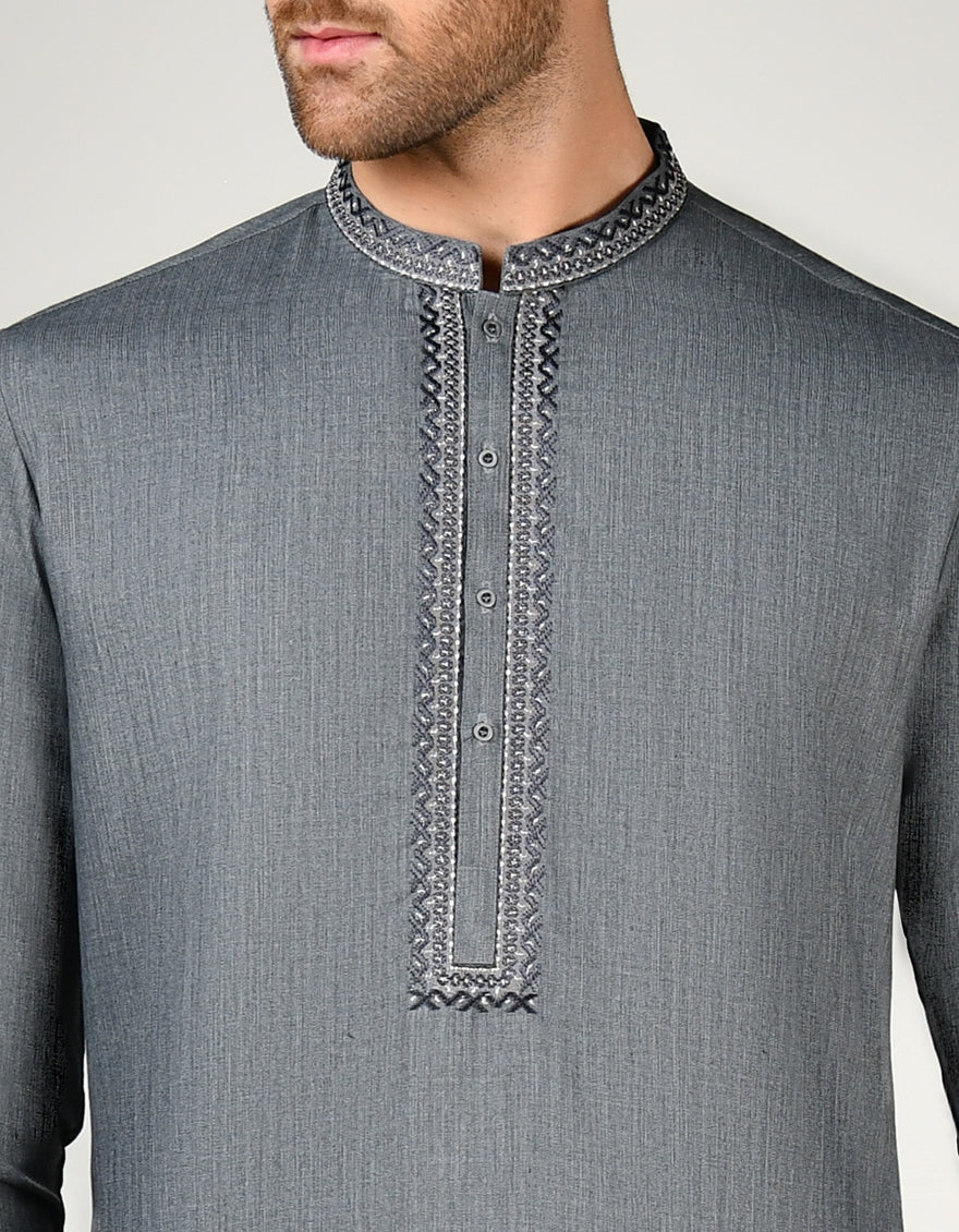 GREY BLENDED KAMEEZ SHALWAR | JJKS-A-34771/S24/JJ9378-SF - Image 3