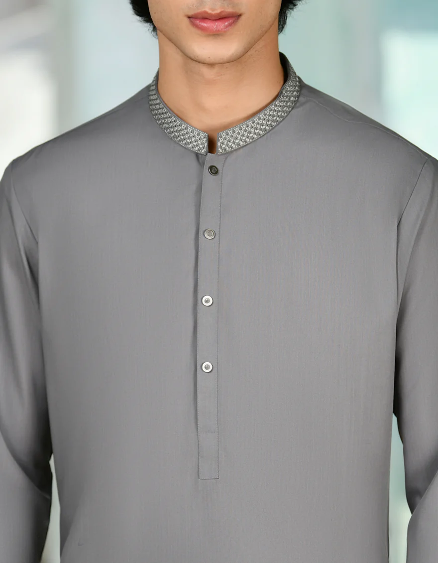 GREY BLENDED KAMEEZ SHALWAR | JJKS-A-37856/S24/JJ9230-SF - Image 4