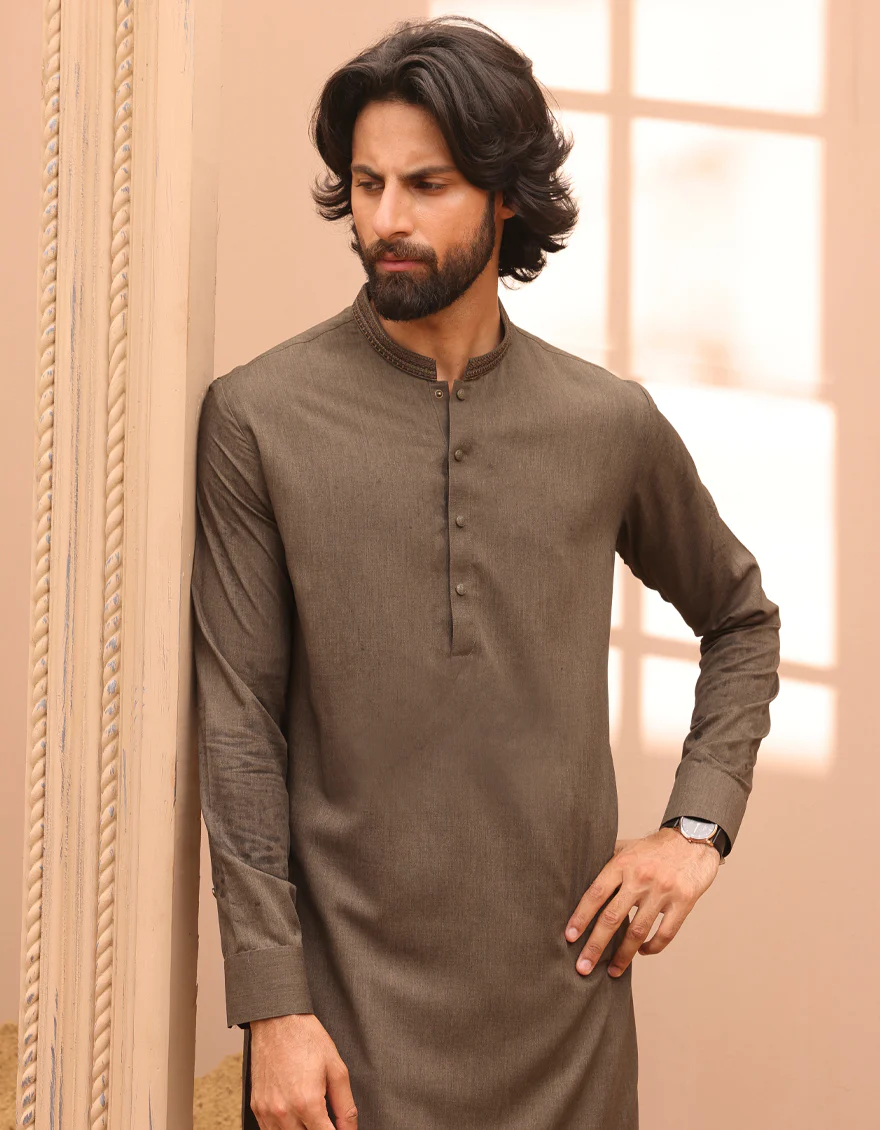 GREEN BLENDED KAMEEZ SHALWAR | JJKS-A-37891/S24/JJ9366-SF - Image 3