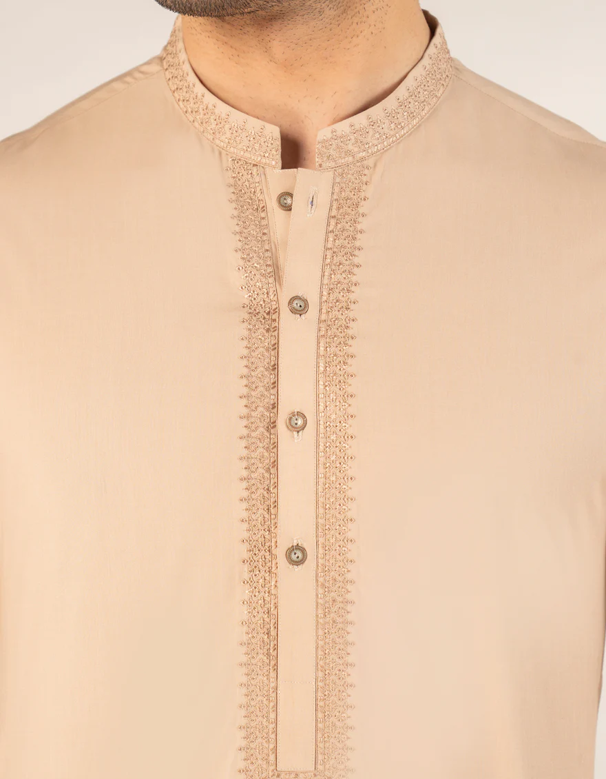 PEACH BLENDED KAMEEZ SHALWAR | JJKS-A-46728/S25/JJ9870-SF - Image 3
