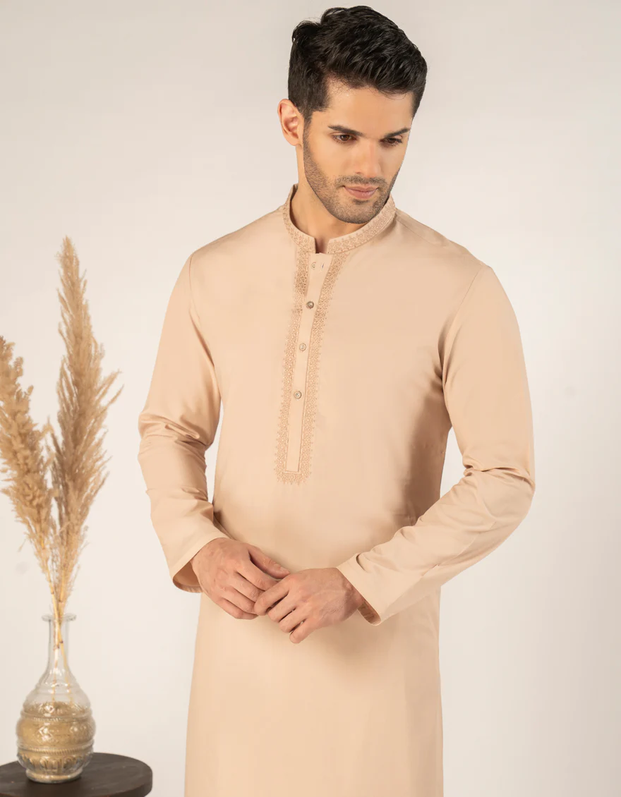 PEACH BLENDED KAMEEZ SHALWAR | JJKS-A-46728/S25/JJ9870-SF - Image 4