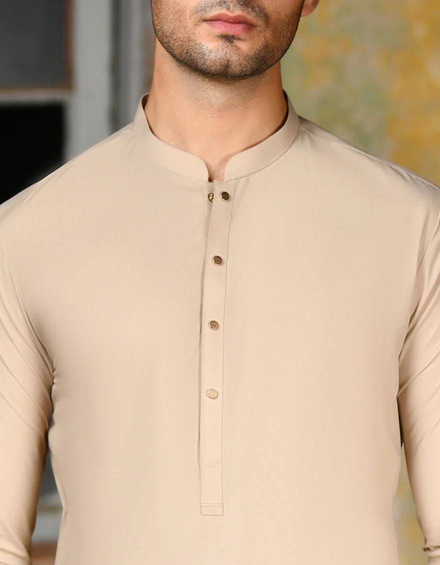 BROWN BLENDED KAMEEZ SHALWAR | JJKS-A-47221/S24/JJ9230-PN - Image 3