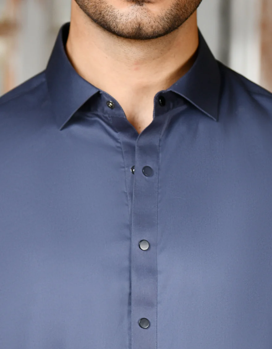 BLUE COTTON KAMEEZ SHALWAR | JJKS-A-47226/S24/JJ8769-PN - Image 2