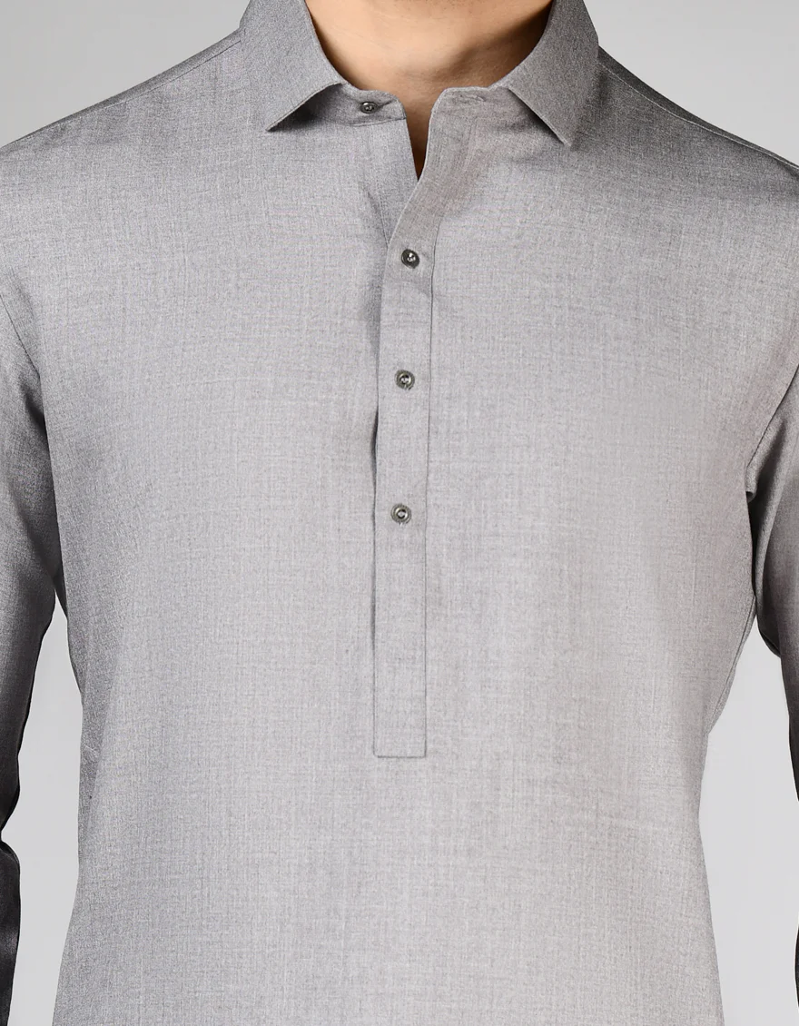 GREY BLENDED KAMEEZ SHALWAR | JJKS-A-47303/S24/JJ8796-PN - Image 2