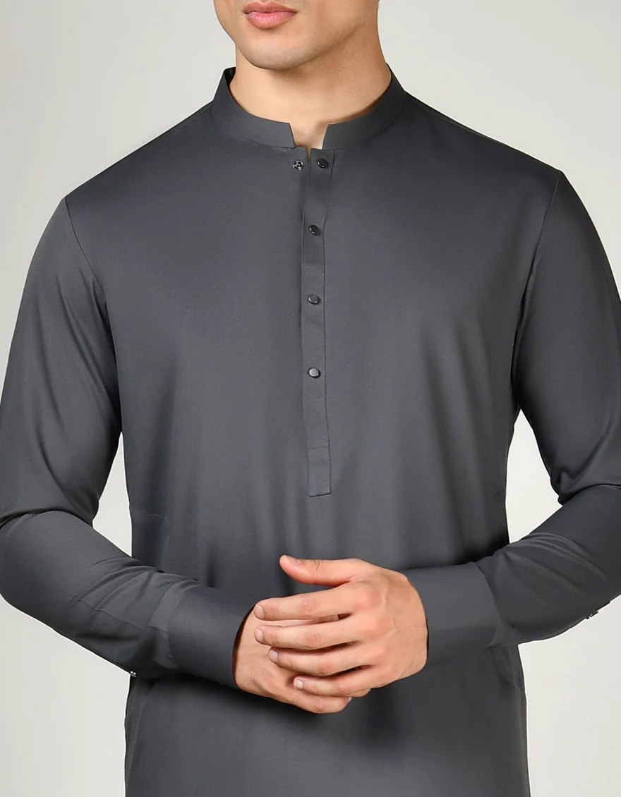 GREY BLENDED KAMEEZ SHALWAR | JJKS-A-47321/S24/JJ9364-PN - Image 3