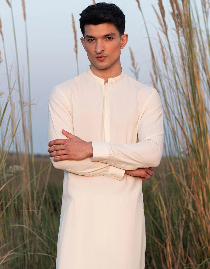 CREAM BLENDED KAMEEZ SHALWAR | JJKS-A-47339/S24/JJ9922-SF - Image 2