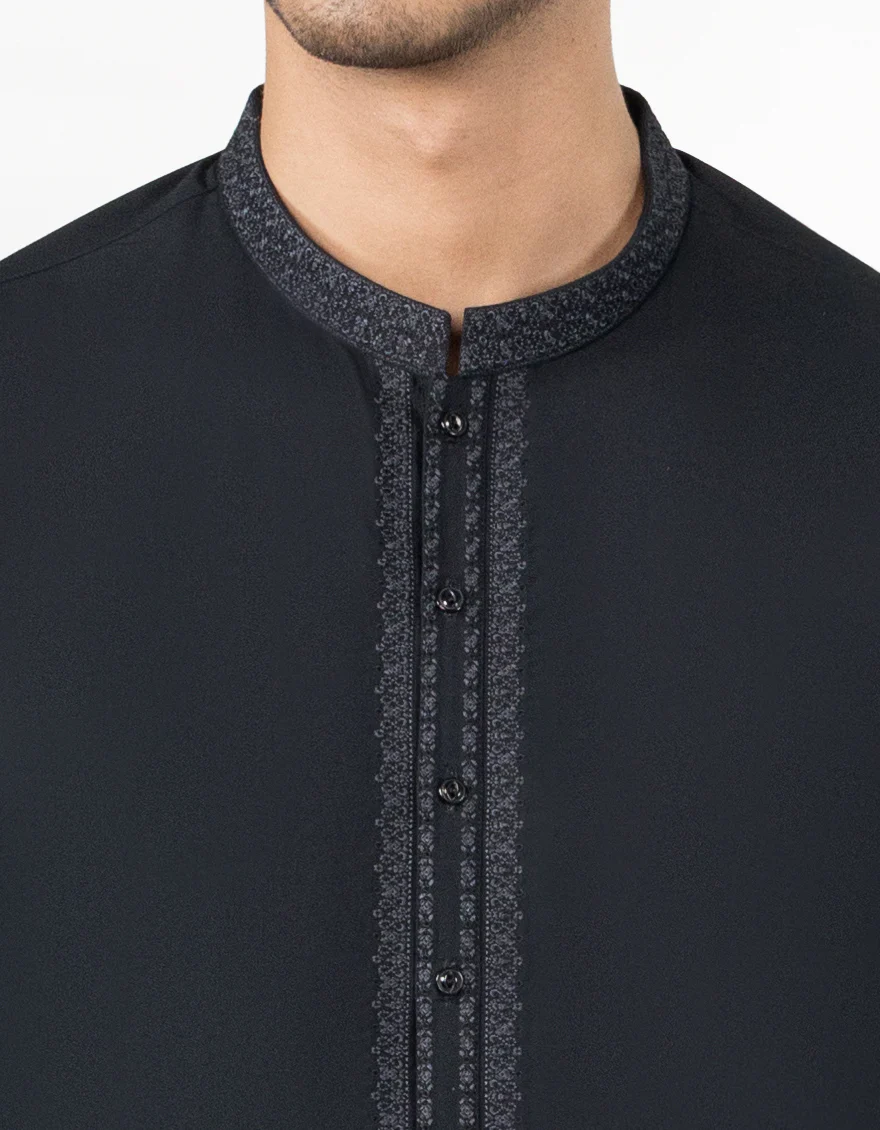 BLACK BLENDED KAMEEZ SHALWAR | JJKS-A-47441/S25/JJ9869-SF - Image 3