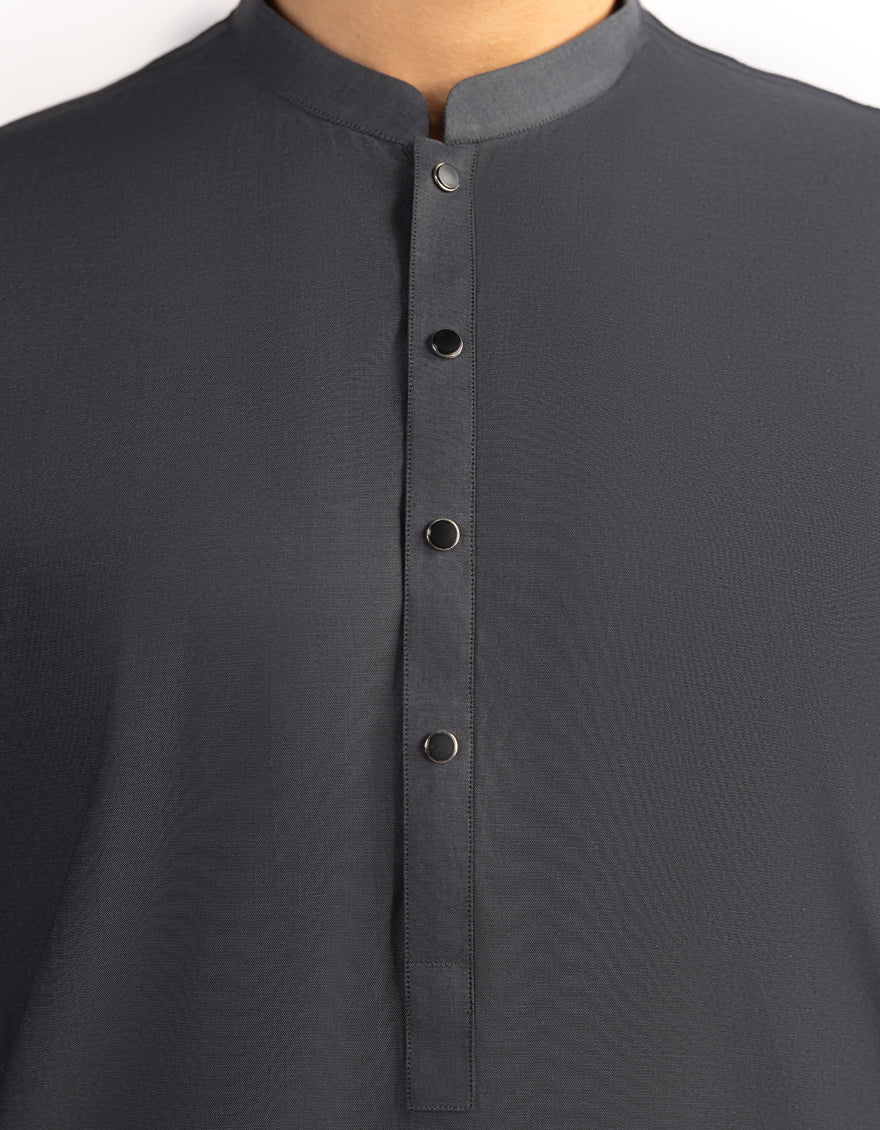 GREY COTTON KAMEEZ SHALWAR | JJKS-A-47529/S25/JJ10158-PN - Image 3
