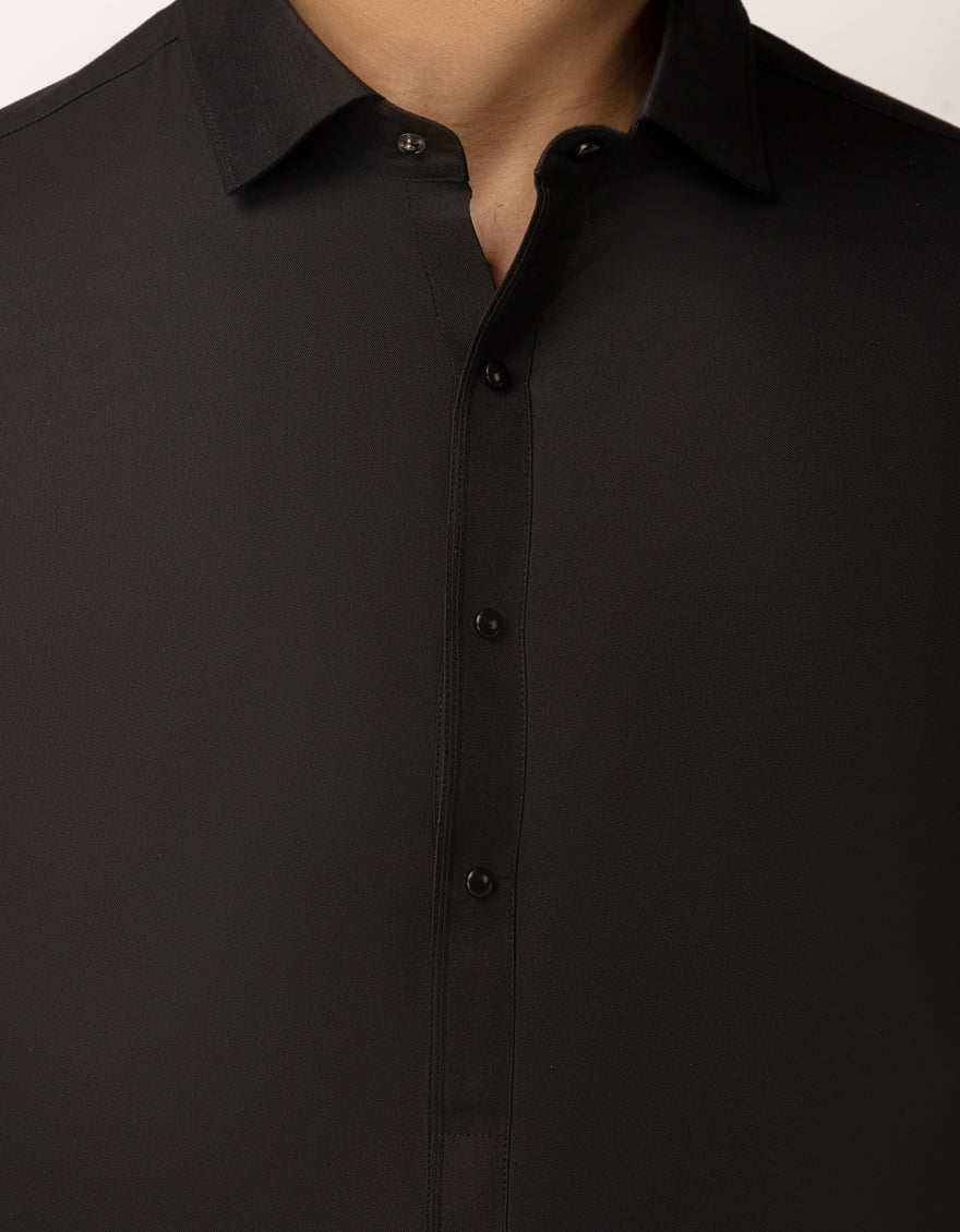 BLACK BLENDED KAMEEZ SHALWAR | JJKS-A-47557/S25/JJ10237-CL - Image 3