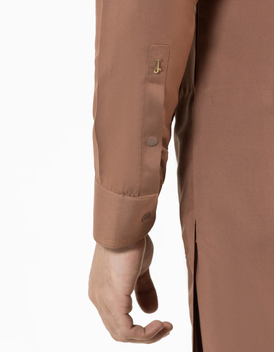 BROWN BLENDED KAMEEZ SHALWAR | JJKS-A-50209/S25/JJ9816-PN - Image 5