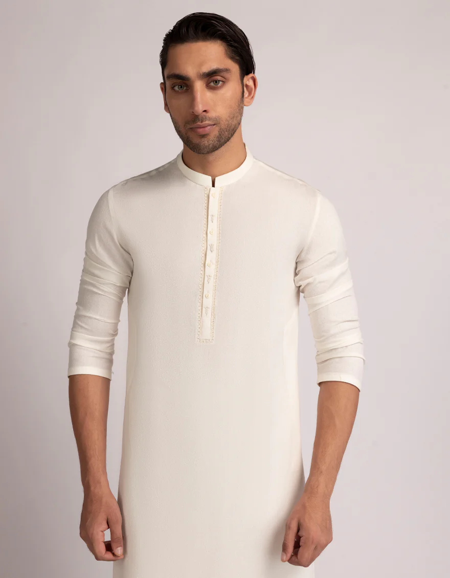 CREAM BLENDED KAMEEZ SHALWAR | JJKS-A-50396/S25/JJ9900-FL - Image 2