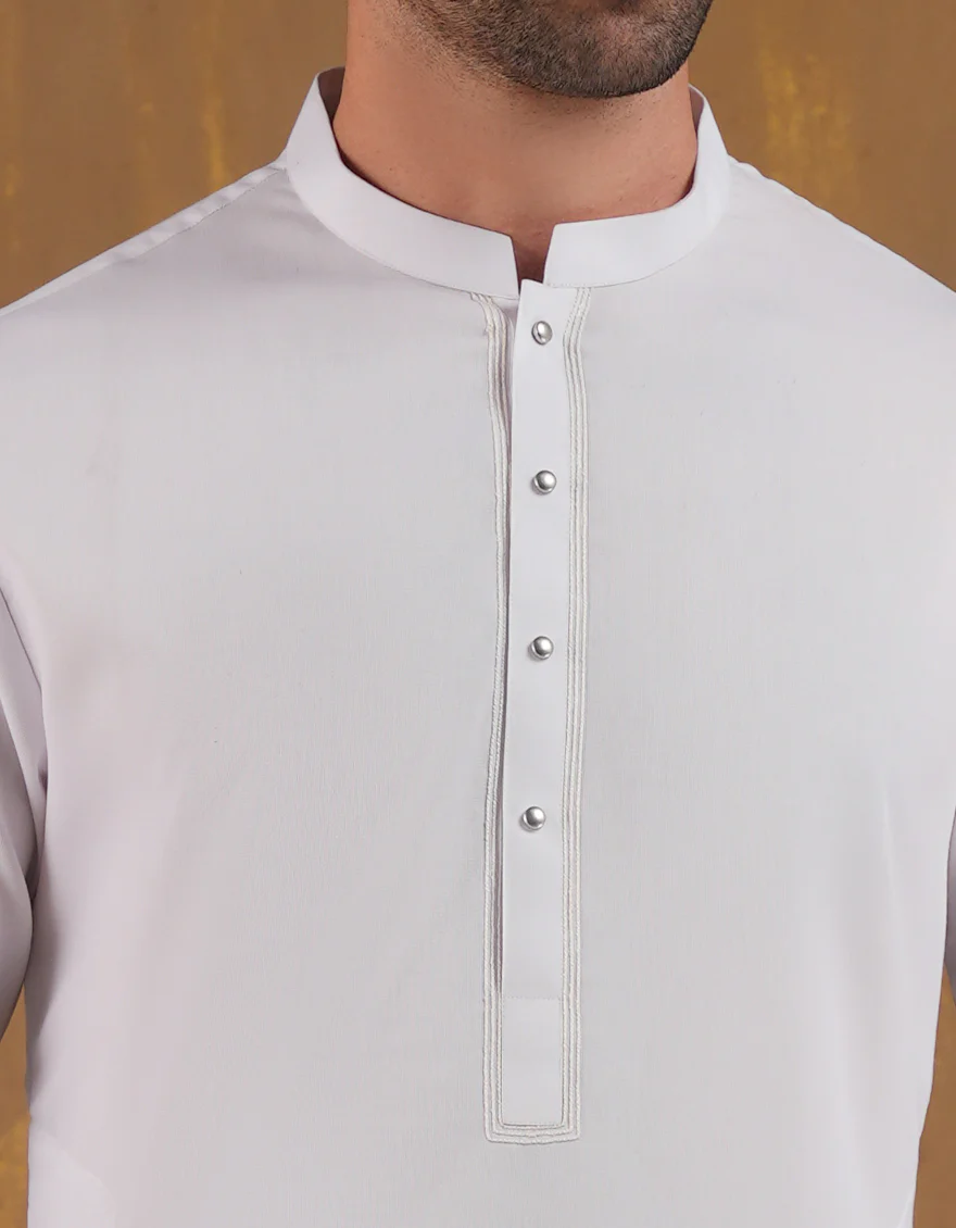 WHITE BLENDED KAMEEZ SHALWAR | JJKS-A-90500/S24/JJ9663-SF - Image 3