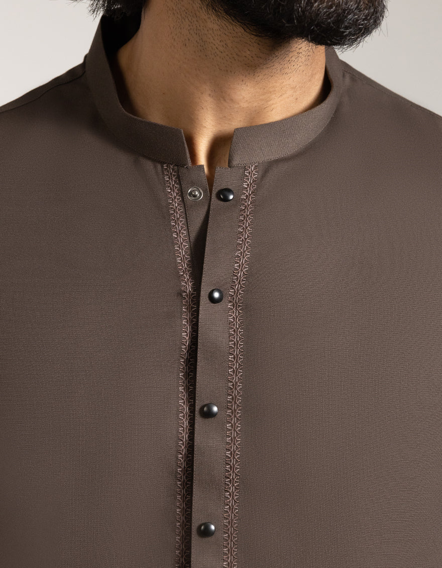 BROWN BLENDED KAMEEZ SHALWAR | JJKS-A-90523/S25/JJ9767-SF - Image 3