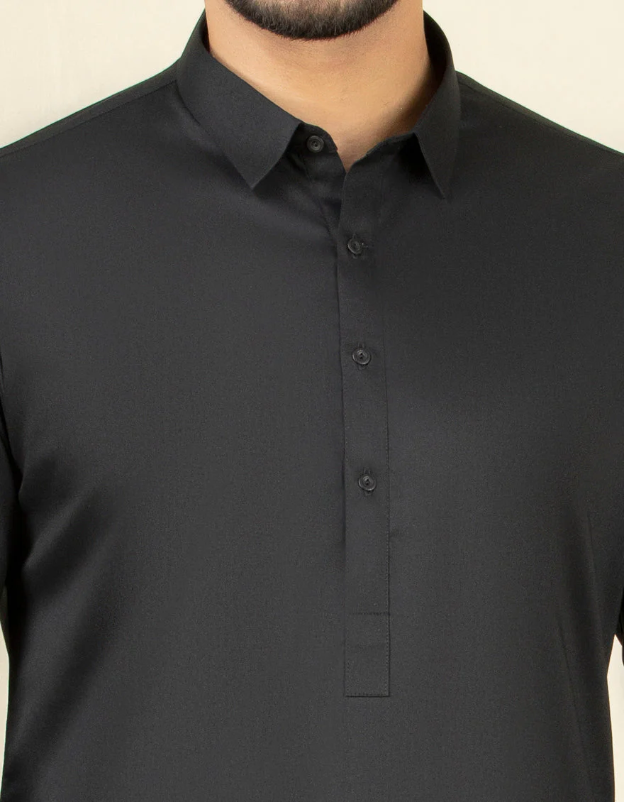 BLACK BLENDED BLACK KAMEEZ SHALWAR | JJKS-A-US-30729-R24-AP/S23/JJ8377-PN - Image 2