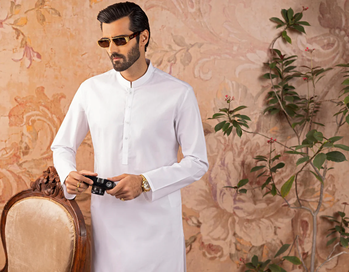 WHITE COTTON WHITE KAMEEZ SHALWAR | JJKS-A-US-30731-R13-AP/S23/JJ6922-PN - Image 7