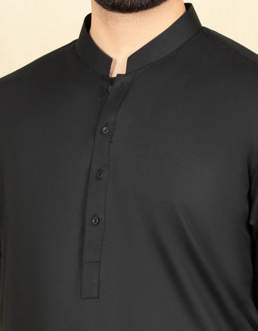 BLACK BLENDED BLACK KAMEEZ SHALWAR | JJKS-A-US-30778-R25-AP/S23/JJ8733-PN - Image 2