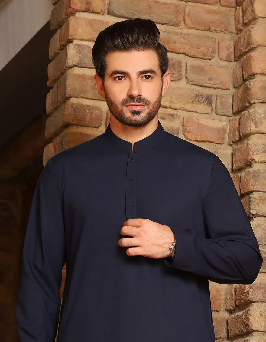 NAVY BLUE KAMEEZ SHALWAR | JJKS-A-US-30780-R8-AP/S21/JJ7216 - Image 3
