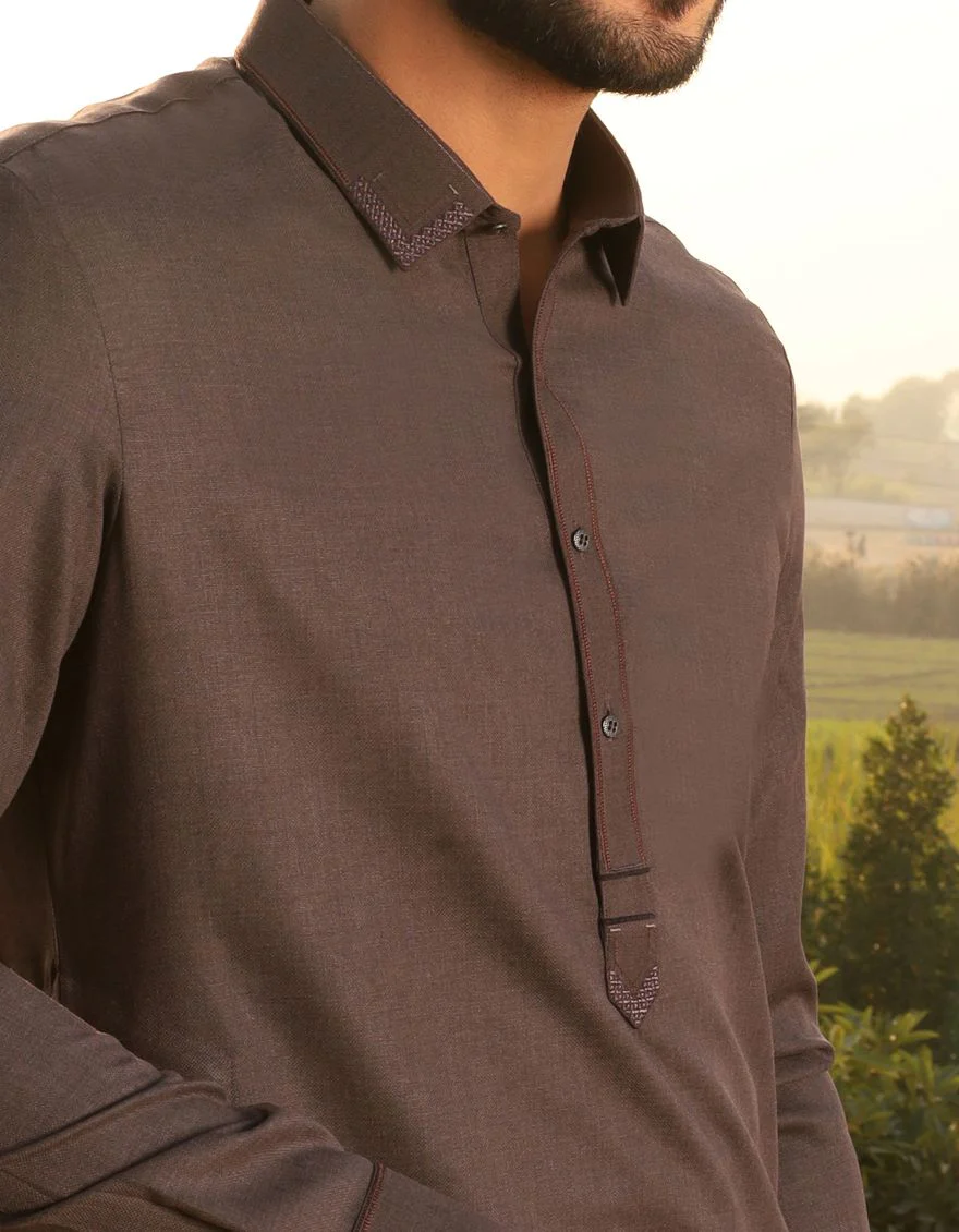 GREYISH BROWN KAMEEZ SHALWAR | JJKS-A-US-31090/S20/JJ6877 - Image 2