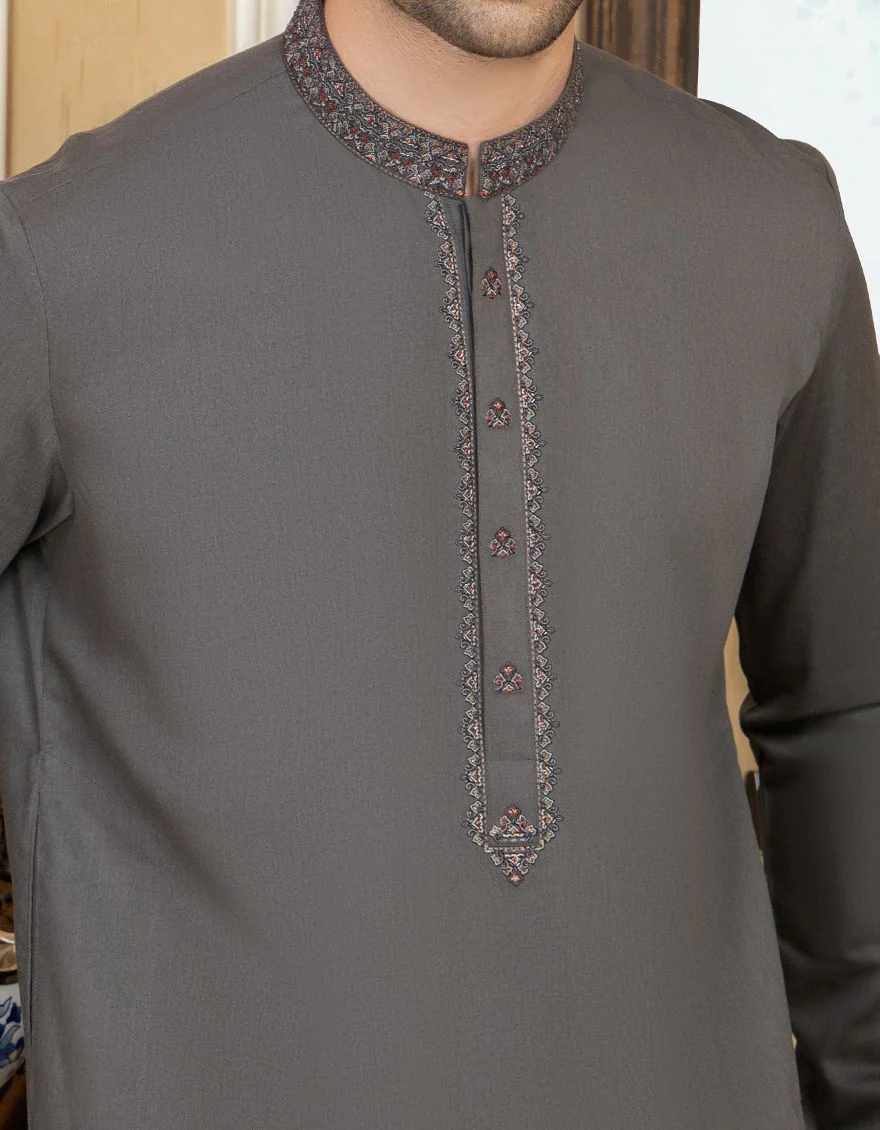 CHARCOAL GREY KAMEEZ SHALWAR | JJKS-A-US-31096/S20/JJ6880 - Image 3