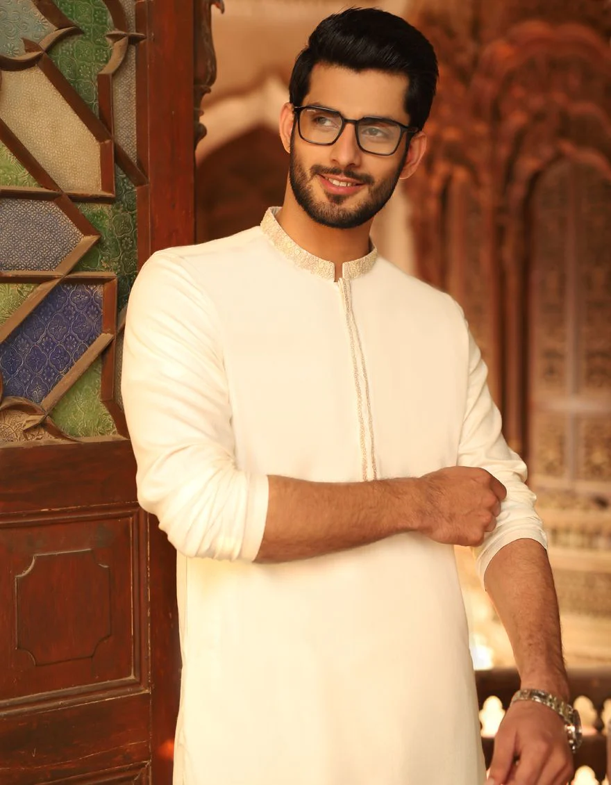 OFF WHITE KAMEEZ SHALWAR | JJKS-A-US-31151/S21/JJ6885 - Image 2
