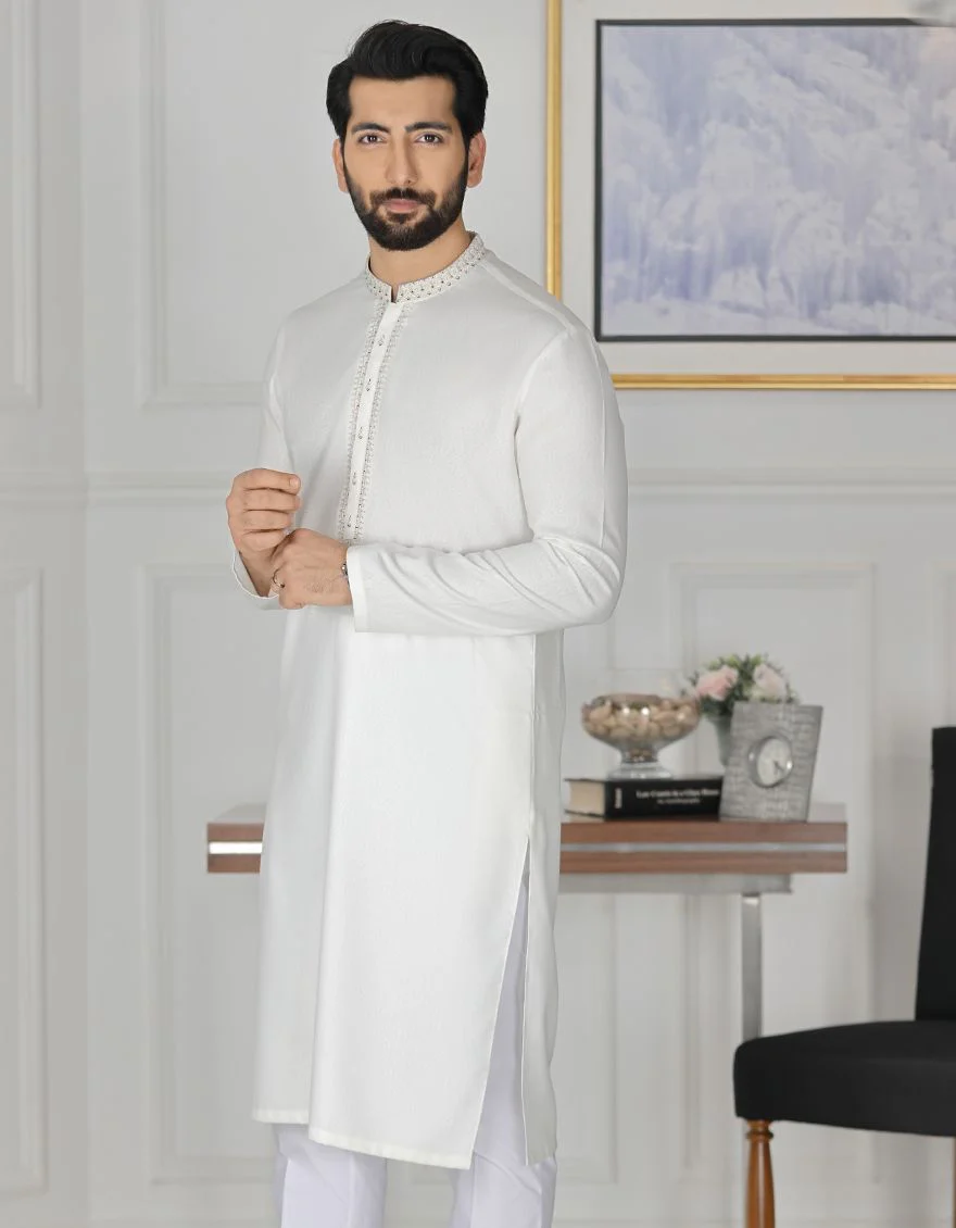 WHITE KAMEEZ SHALWAR | JJKS-A-US-31156/S21/JJ6885 - Image 3