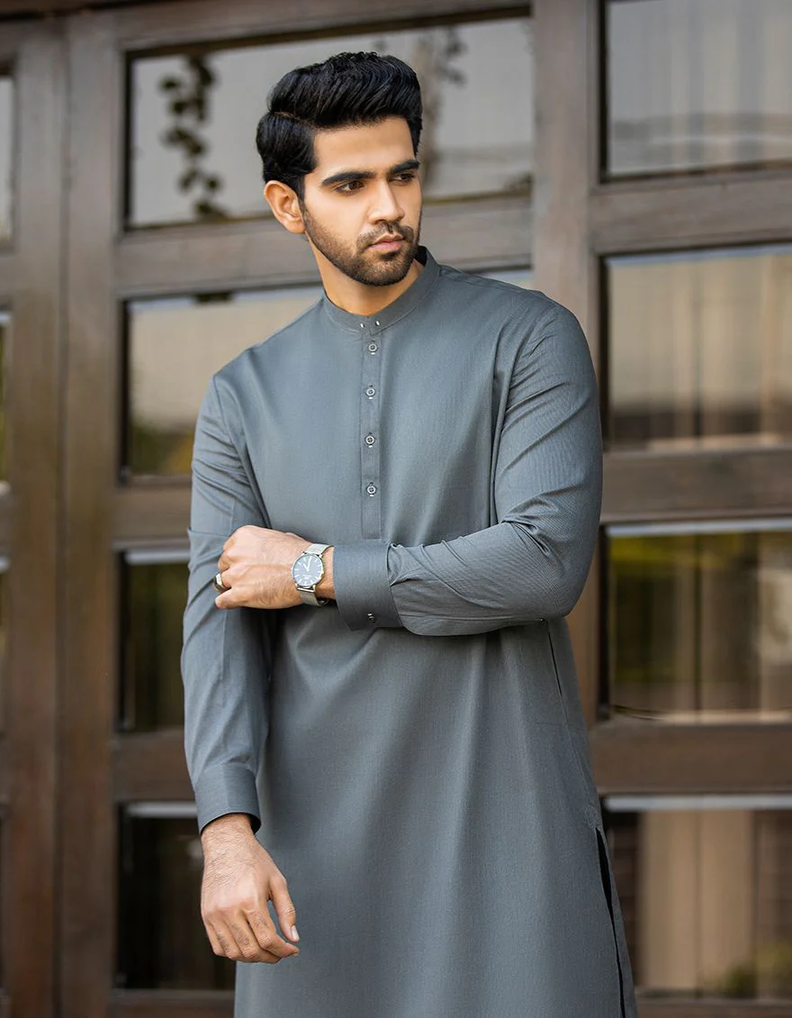 DARK GREEN KAMEEZ SHALWAR | JJKS-A-US-31159/W20/JJ6630 - Image 2