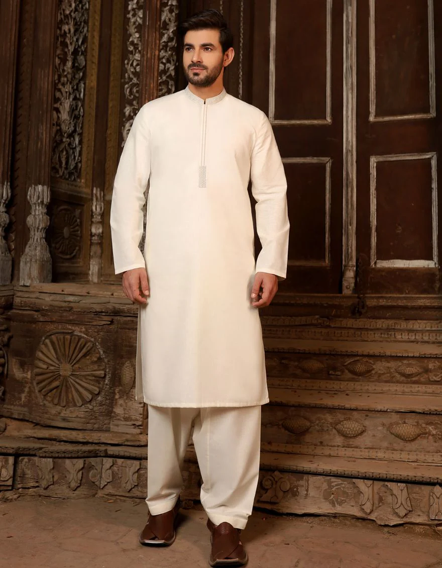 PEARL WHITE KAMEEZ SHALWAR | JJKS-A-US-32455/S21/JJ6949