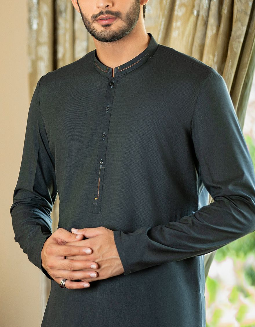 CHARCOAL KAMEEZ SHALWAR | JJKS-A-US-32469/S20/JJ6381 - Image 2