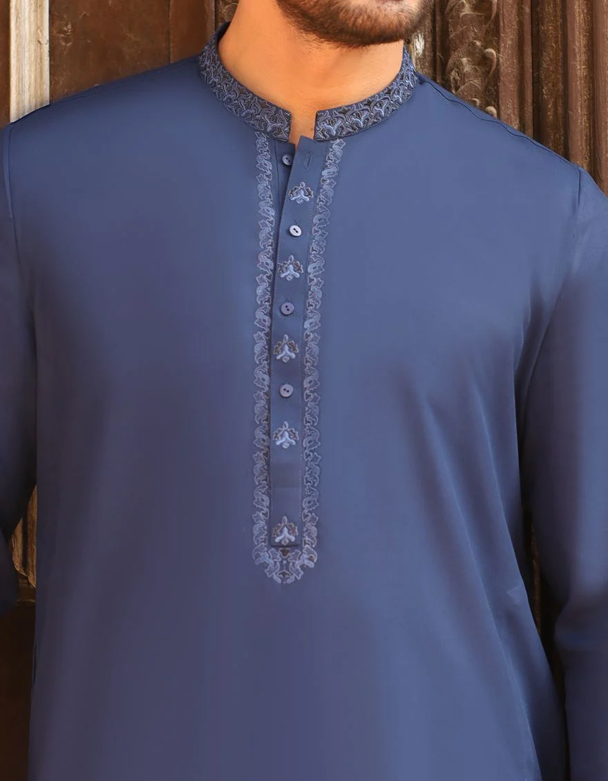 COBALT BLUE KAMEEZ SHALWAR | JJKS-A-US-32478/S21/JJ7050 - Image 2