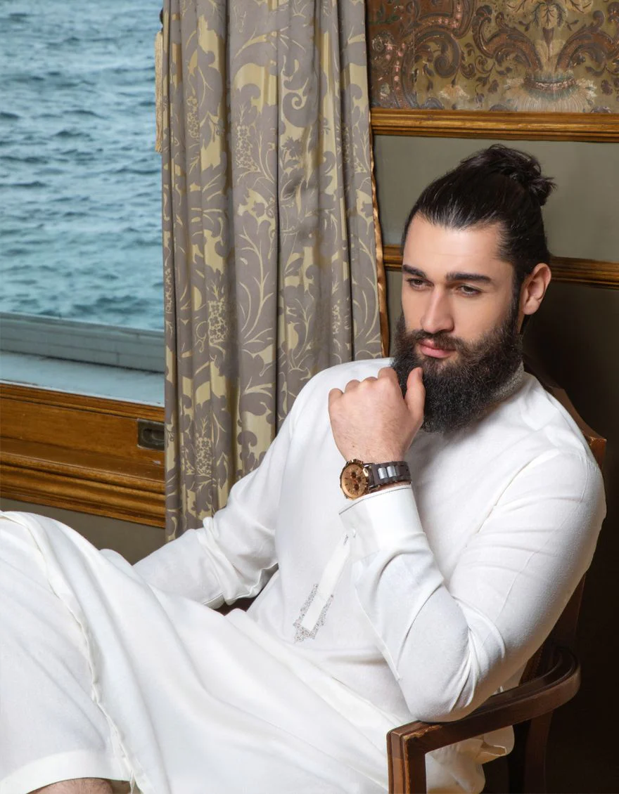OFF WHITE KAMEEZ SHALWAR | JJKS-A-US-32487/S21/JJ7195-FL - Image 3
