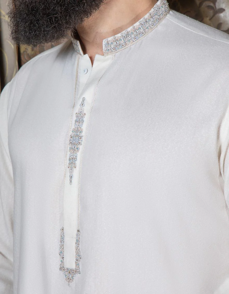 OFF WHITE KAMEEZ SHALWAR | JJKS-A-US-32487/S21/JJ7195-FL - Image 4