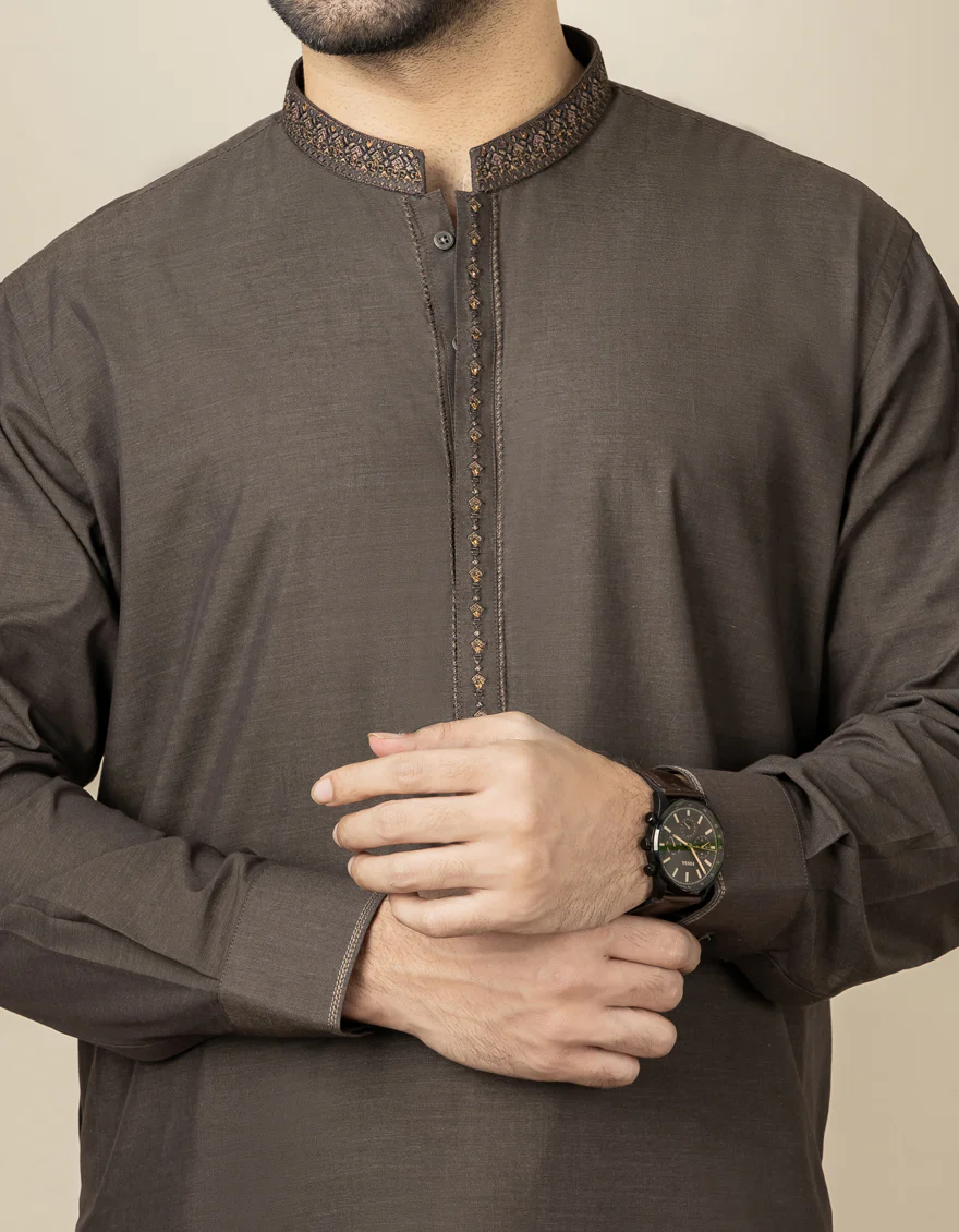 BROWN CVC KAMEEZ SHALWAR | JJKS-A-US-32548/S22/JJ7237-SF - Image 2