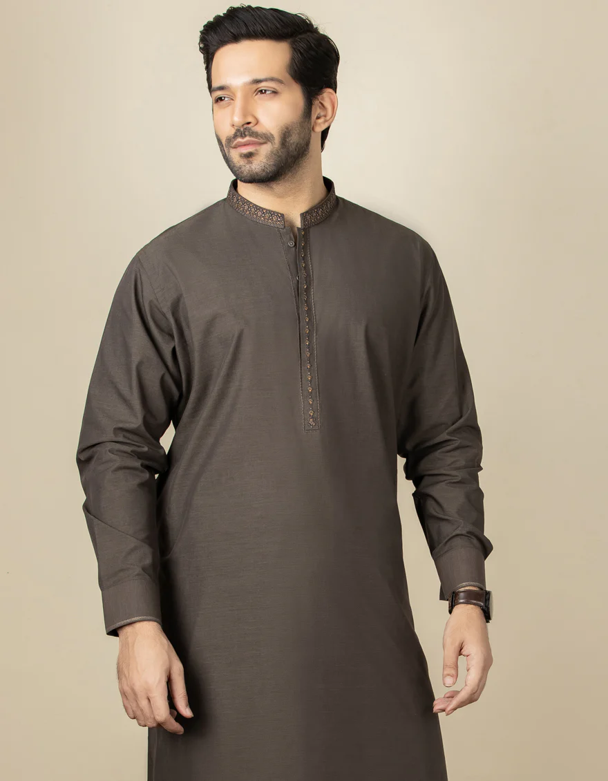 BROWN CVC KAMEEZ SHALWAR | JJKS-A-US-32548/S22/JJ7237-SF - Image 3