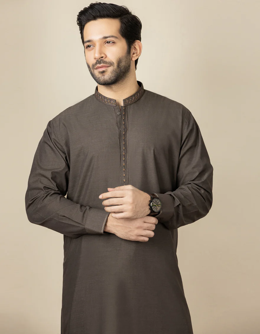 BROWN CVC KAMEEZ SHALWAR | JJKS-A-US-32548/S22/JJ7237-SF - Image 4