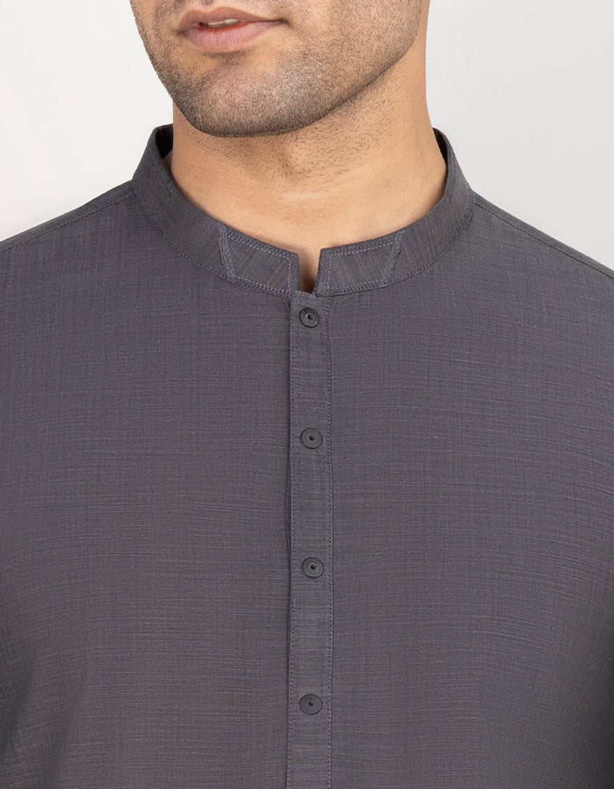 CHARCOAL COTTON KAMEEZ SHALWAR | JJKS-A-US-32681/S23/JJ8655-CL - Image 2