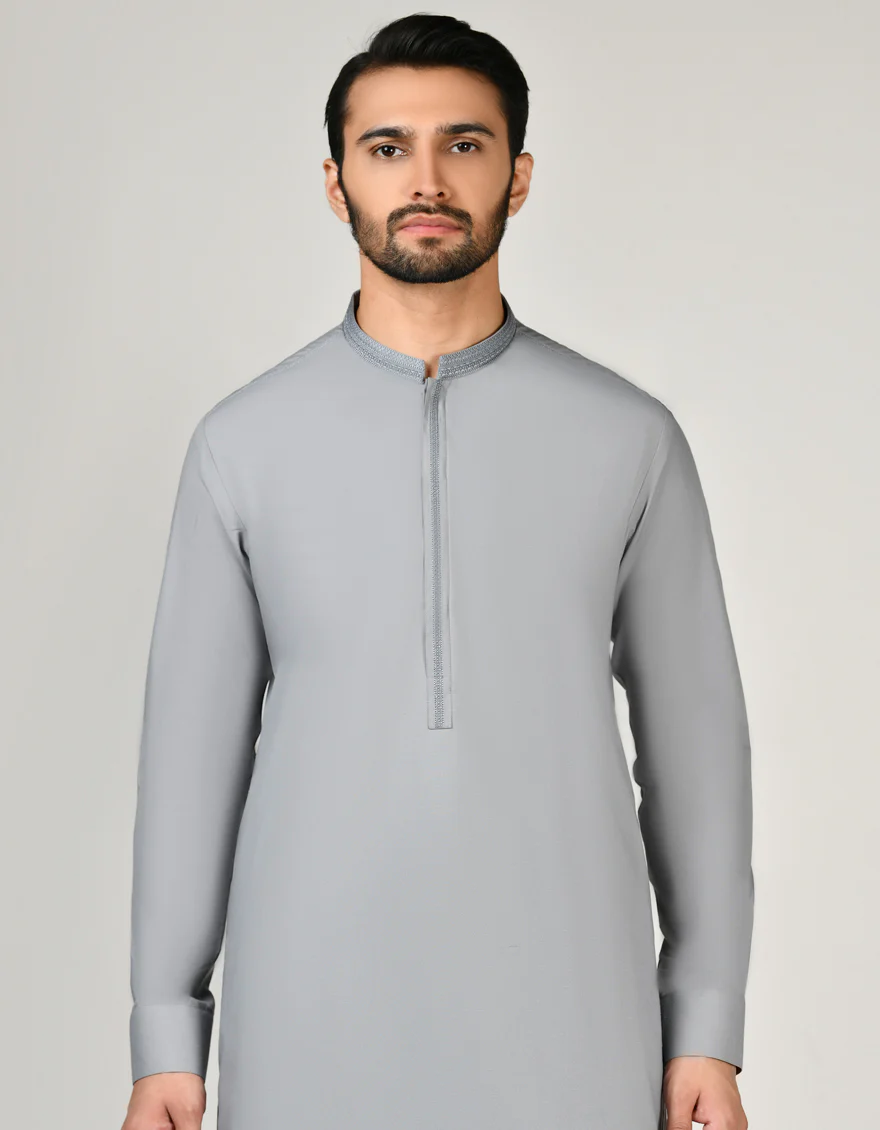 GREY BLENDED KAMEEZ SHALWAR | JJKS-A-US-32860/S23/JJ8713-SF - Image 2
