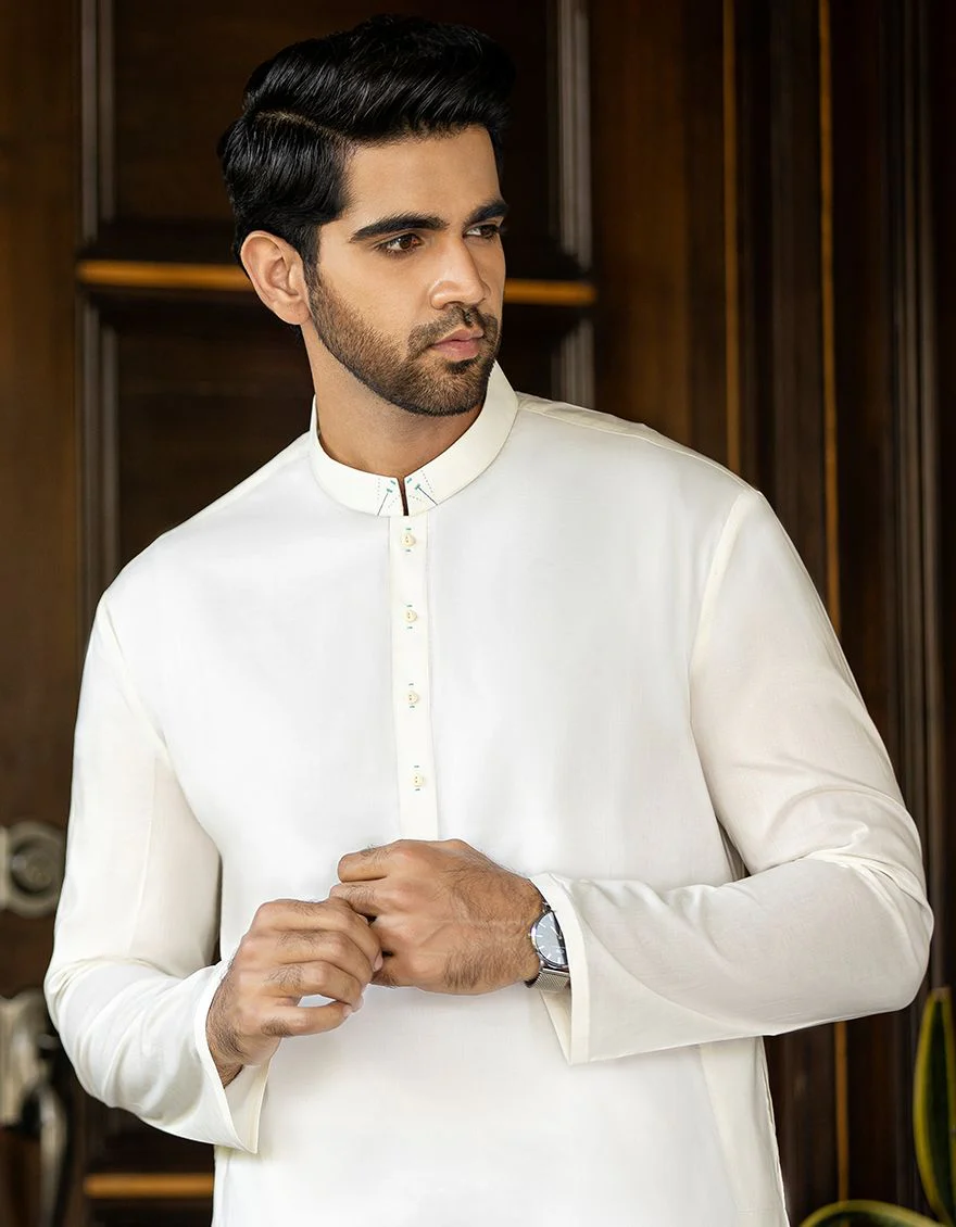 OFF WHITE KAMEEZ SHALWAR | JJKS-A-US-33265/S20/JJ6874 - Image 2