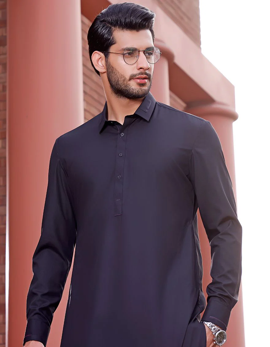 BLACK KAMEEZ SHALWAR | JJKS-A-US-33311/S21/JJ7356-CL - Image 2