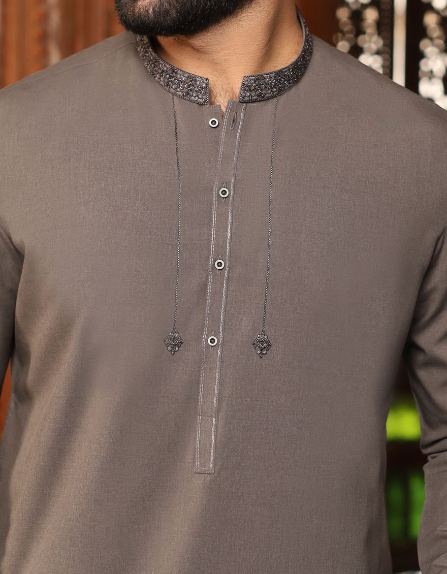 CHARCOAL KAMEEZ SHALWAR | JJKS-A-US-34048/S21/JJ6882 - Image 2