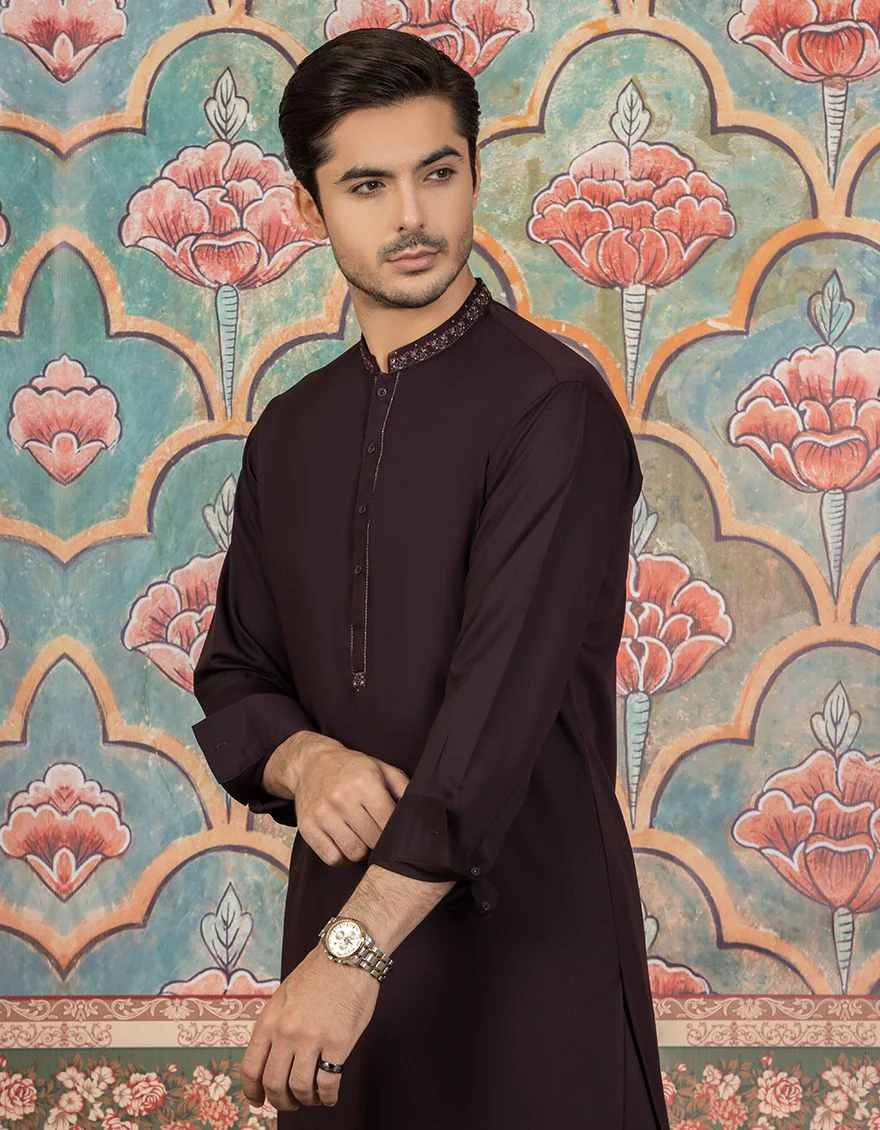 PLUM KAMEEZ SHALWAR | JJKS-A-US-34109/S21/JJ7194-FL - Image 2