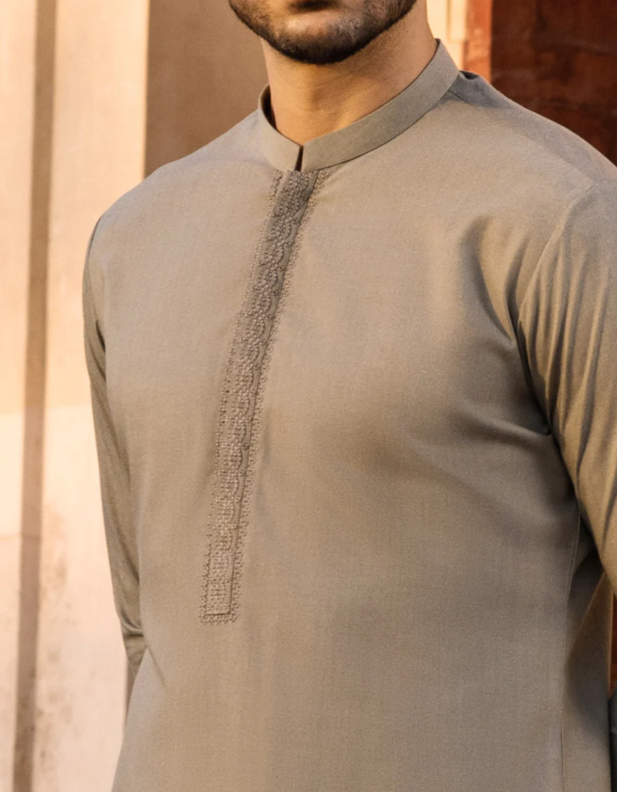 LIGHT GREEN BLENDED KAMEEZ SHALWAR | JJKS-A-US-34168/S22/JJ7631-SF - Image 2