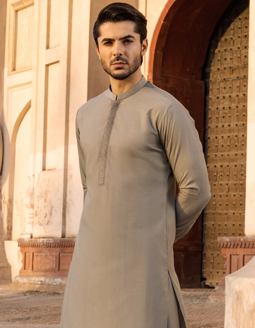 LIGHT GREEN BLENDED KAMEEZ SHALWAR | JJKS-A-US-34168/S22/JJ7631-SF - Image 3
