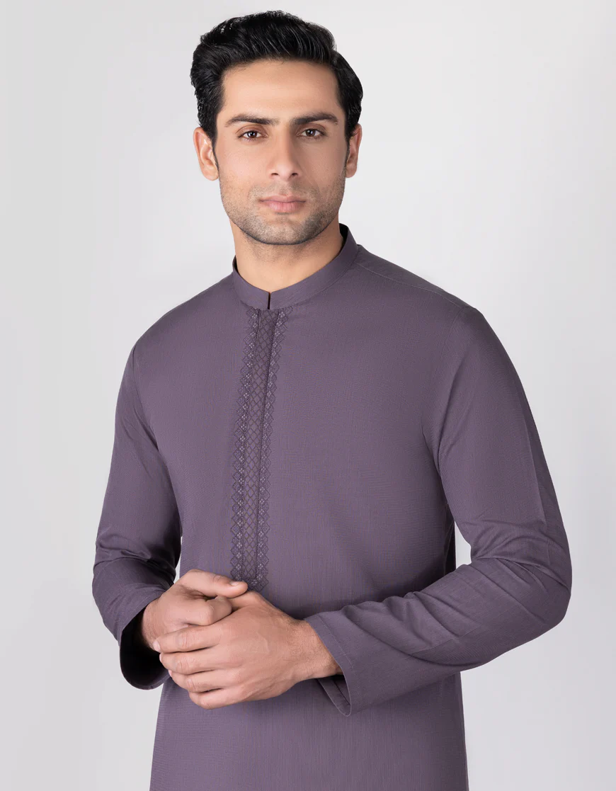 DEEP PURPLE BLENDED KAMEEZ SHALWAR | JJKS-A-US-34337/S23/JJ7638-SF - Image 2