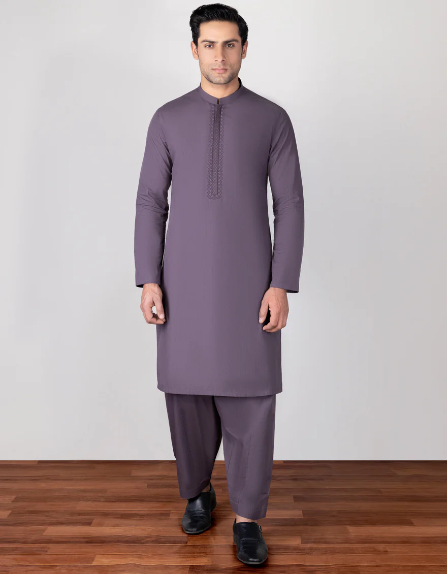 DEEP PURPLE BLENDED KAMEEZ SHALWAR | JJKS-A-US-34337/S23/JJ7638-SF - Image 3