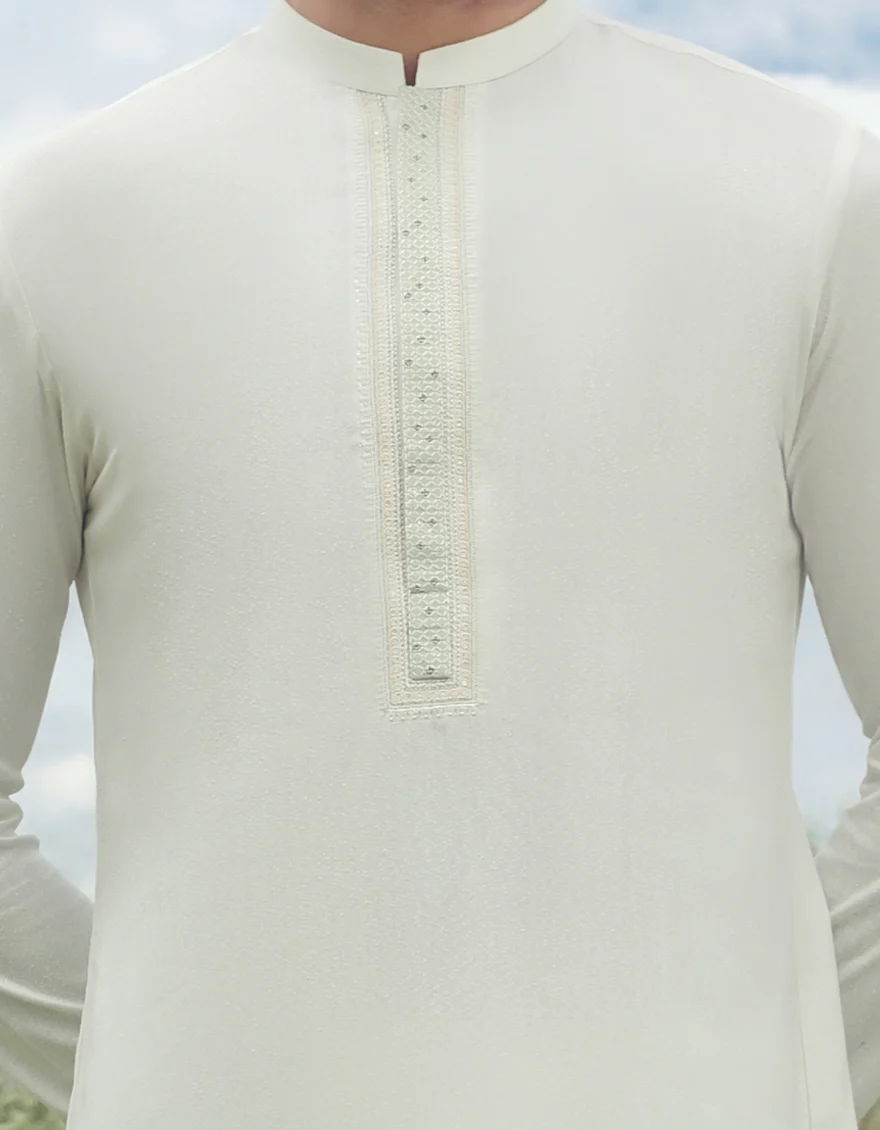 WHITE BLENDED KAMEEZ SHALWAR | JJKS-A-US-34529/S23/JJ8712-FL - Image 3